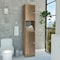 Tuhome Ibis Linen Cabinet, Double Doors, Four Interior Shelves, Two Cabinets, Light Oak MLC4770 - alternate 7